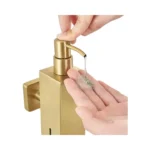 F80 HOT SALE BATHROOM 250ML GOLD MANUAL HAND WALL SOAP DISPENSER - Image 3