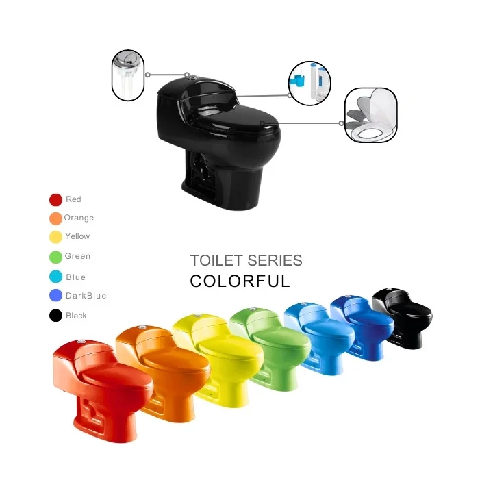 368-B COLOR CERAMIC HIGH COMMODE