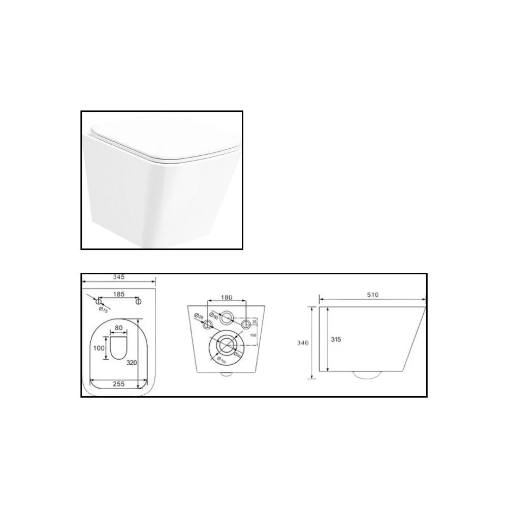 GD-DIAMOND HIGH QUALITY WALL HANGING COMMODE - Image 6