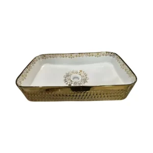 638 New colorful Golden Decorative Counter Top Basin