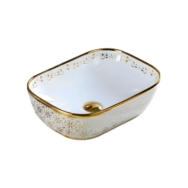 A011-04 New colorful Golden Decorative Counter Top Basin