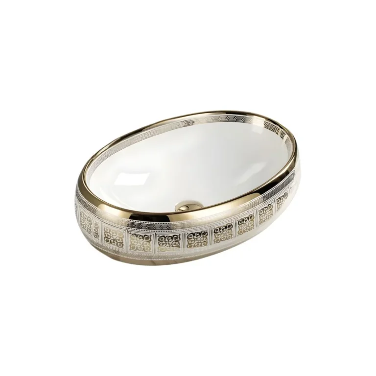 A011-04 New colorful Golden Decorative Counter Top Basin