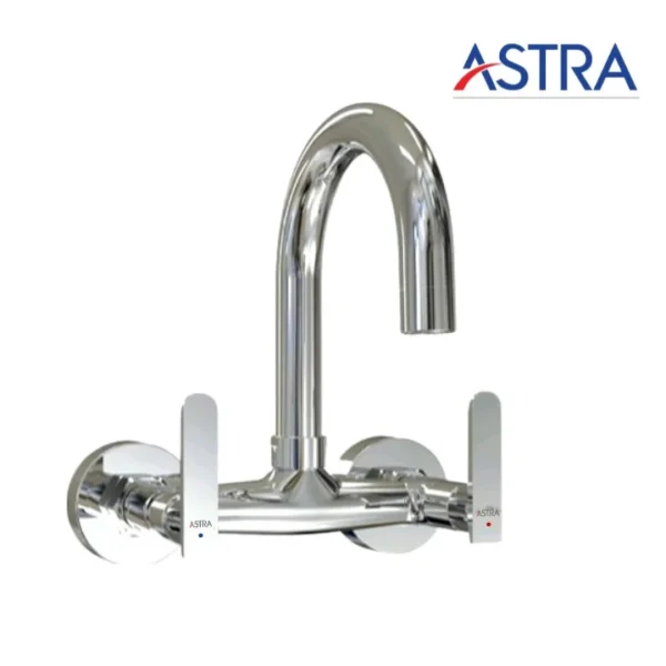 Astra AH-2021 Moving Sink Mixer Double Handle Faucet Brass Chrome