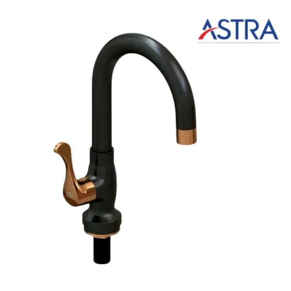Astra RGB-4111 Classic Moving Pillar Cock Single Handle Faucet Brass Black Gold