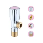 CRYSTAL CHROME PLATED WATER ANGLE STOP COCK TOILET FAUCET - Image 2