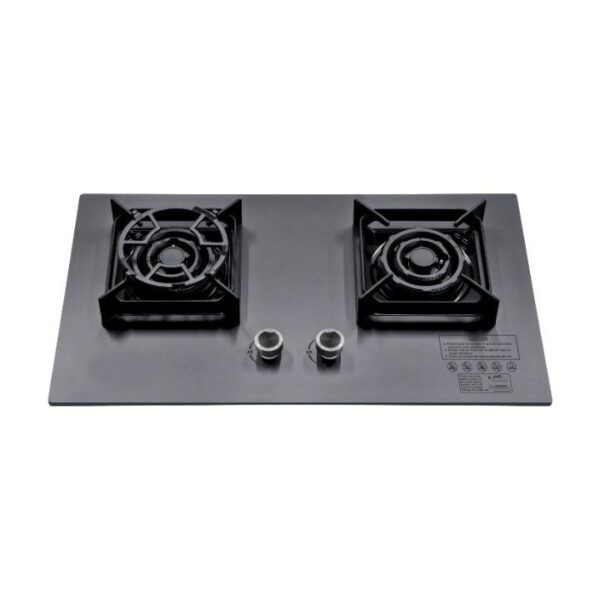 Dynamic Mat Black MARBLE 2 BURNER HIGH QUALITY BUILT IN GAS STOVE