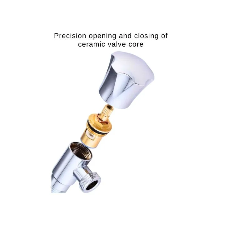 FOSSILE CHROME PLATED WATER ANGLE STOP COCK TOILET FAUCET - Image 2