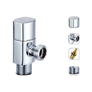 GD-15323 CHROME PLATED WATER ANGLE STOP COCK TOILET FAUCET