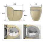 GD-2065BK CERAMICS HIGH COMMODE - Image 2