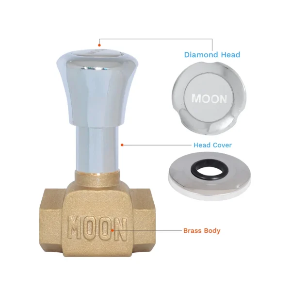 MOON ¾" CONCEAL STOP COCK