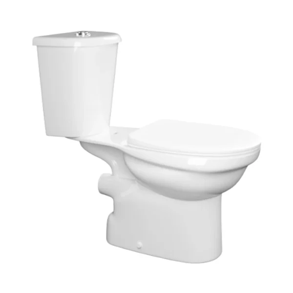 Margo P-Trap Rosa Alpine White Two Piece Toilet