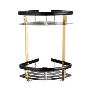 NEW BATHROOM ALUMINIUM CORNER SHELF WALL MOUNTED