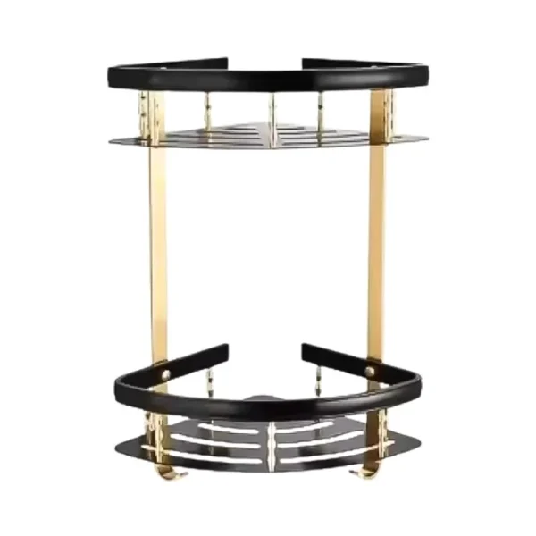 NEW BATHROOM ALUMINIUM CORNER SHELF WALL MOUNTED