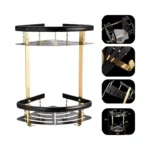 NEW BATHROOM ALUMINIUM CORNER SHELF WALL MOUNTED - Image 4