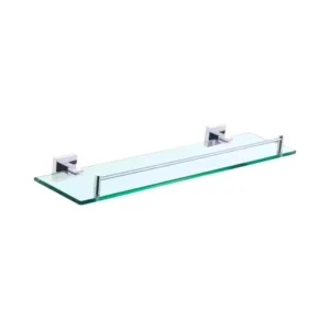 NEW BATHROOM GLASS SHELF STAINLESS STEEL WALL MOUNTED