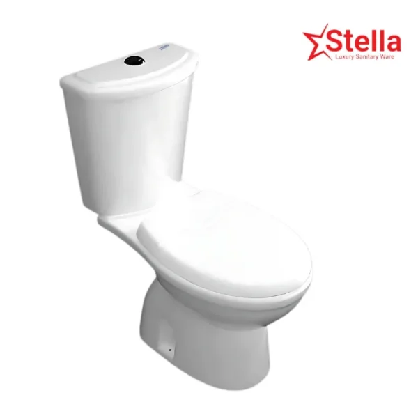 STELLA MARCELA ALPINE WHITE TWO PIECE TOILET