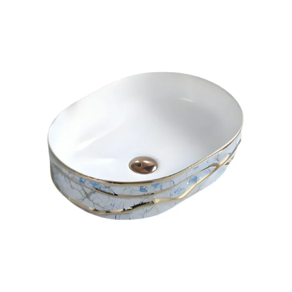 ZC020 New colorful Golden Decorative Counter Top Basin