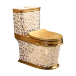 8069G MOST POPULAR NEW COLLECTION CERAMIC GOLDEN HIGH COMMODE