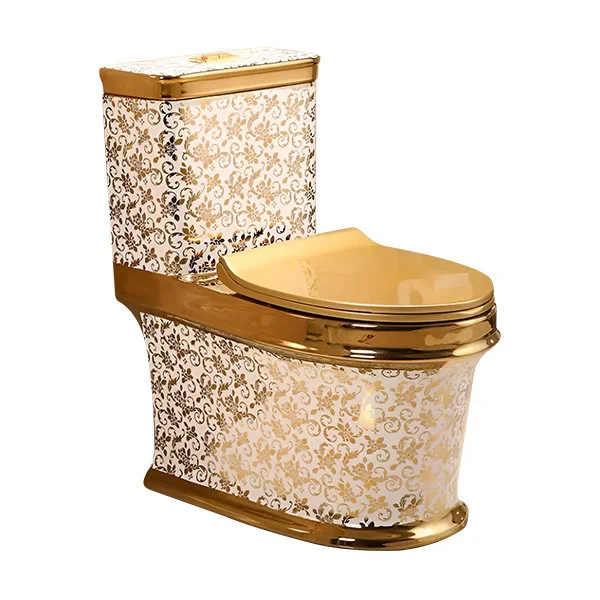 8069G MOST POPULAR NEW COLLECTION CERAMIC GOLDEN HIGH COMMODE