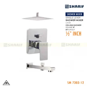 ½” SHOWER MIXER FULL SET SHARIF-LUCID-7303-12