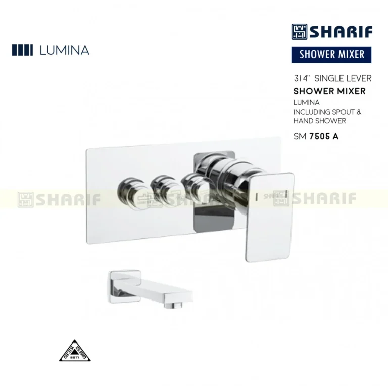 ¾” LEVER SHOWER MIXER SHARIF LUMINA-SM7505A
