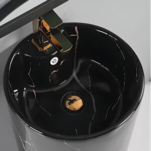 401M-B DECORATIVE MODERN BATHROOM MARBLE DRUM BASIN