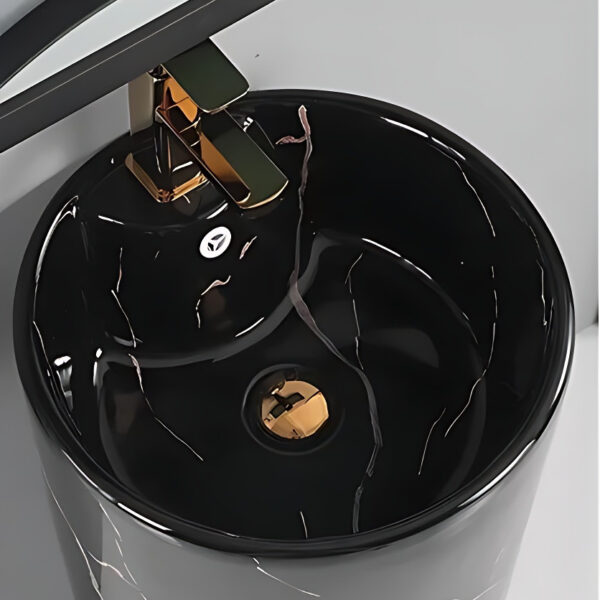 401M-B DECORATIVE MODERN BATHROOM MARBLE DRUM BASIN