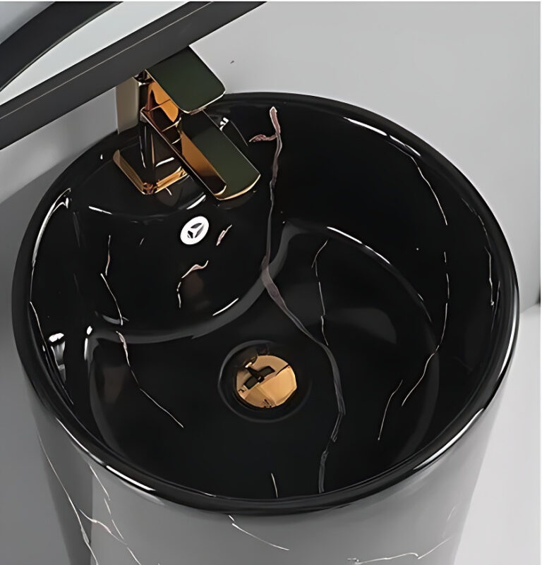 401M-B DECORATIVE MODERN BATHROOM MARBLE DRUM BASIN