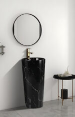 401M-B DECORATIVE MODERN BATHROOM MARBLE DRUM BASIN - Image 3