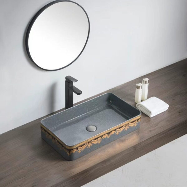 518 GRY- colorful Decorative Counter Top Basin