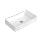 518G-Diamond New colorful Golden Decorative Counter Top Basin - Image 2