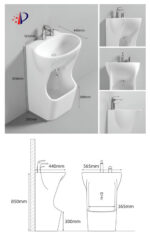 6003W HOT SALE MUSLIM FOOT WASH OZU BASIN - Image 4