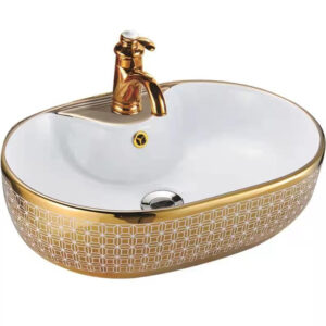 932G-1 Golden Decorative Counter Top Basin