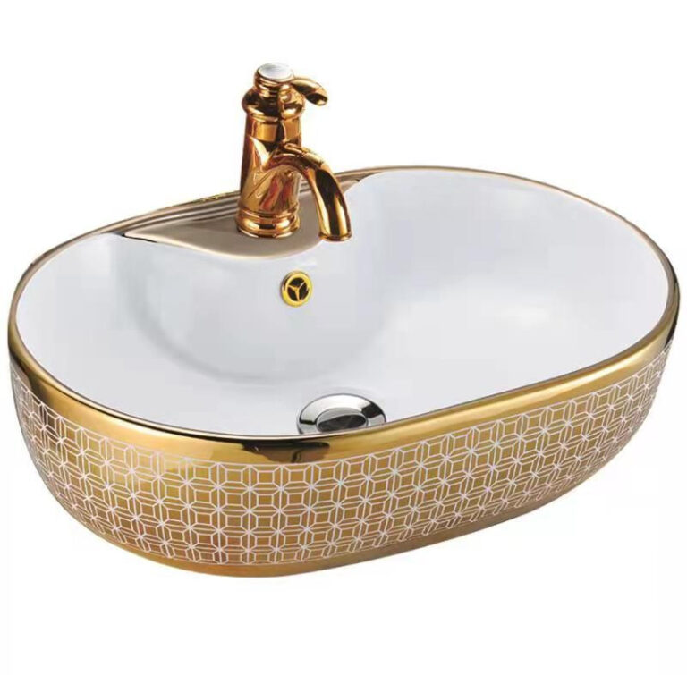 932G-1 Golden Decorative Counter Top Basin