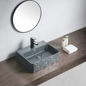 D378A-Grey Colorful Decorative Counter Top Basin