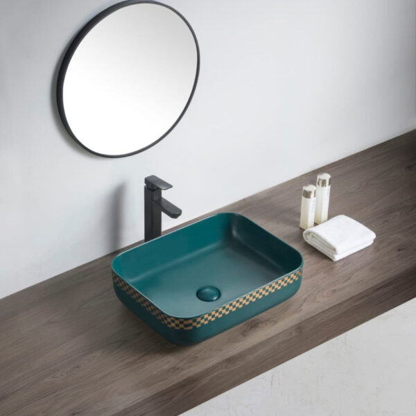 D502A-GR- colorful Decorative Counter Top Basin