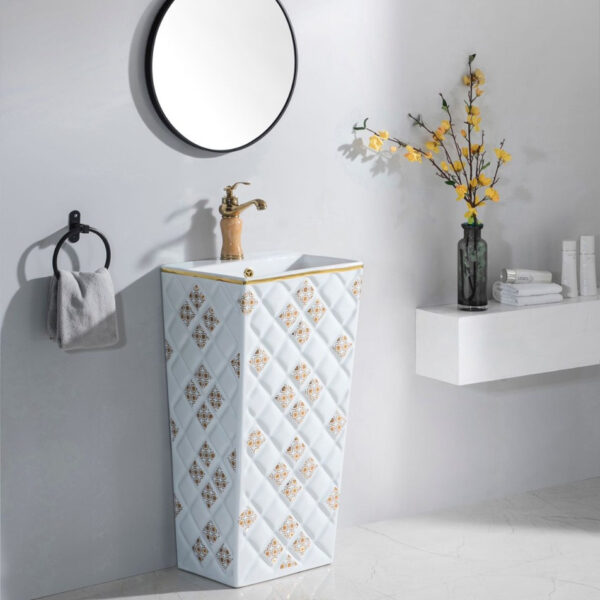 DECORATIVE DRUM BASIN 7174WG