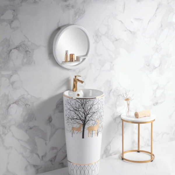 DECORATIVE DRUM BASIN G403C-ZOO